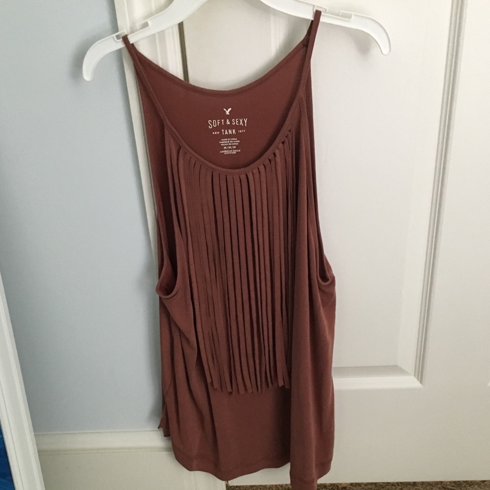 American Eagle soft and sexy maroonish brown tank